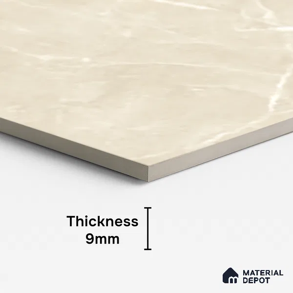 Marble Look Wall & Floor Tile TL 10330 B Elite Crema 4 ft x 2 ft Vitrified Glossy Finish - 9 mm