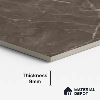 Marble Look Wall & Floor Tile TL 10330 Elite Brown 4 ft x 2 ft Vitrified Glossy Finish - 9 mm