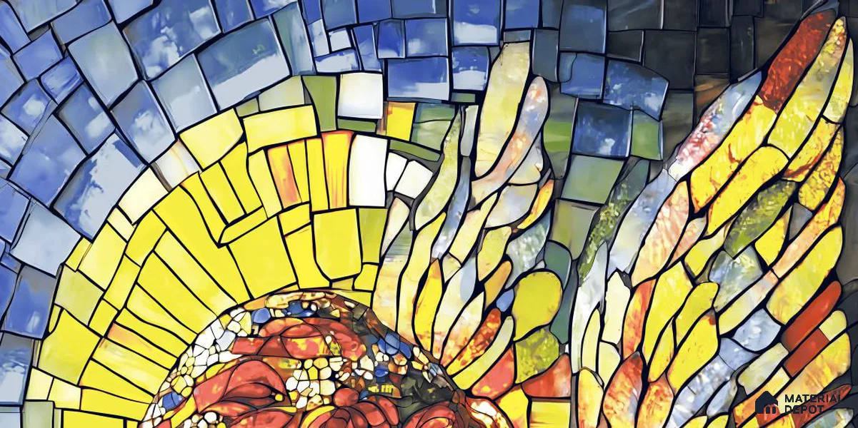 Faux Mosaic Mural Poster Wall Tile TL 12851 Brownie (A+B) 4 ft x 2 ft Glue Matt 4D Pro Finish Double Digital Vitrified Tile - 9 mm | (Order Set 1 & 2 Given Below For Full Frame)