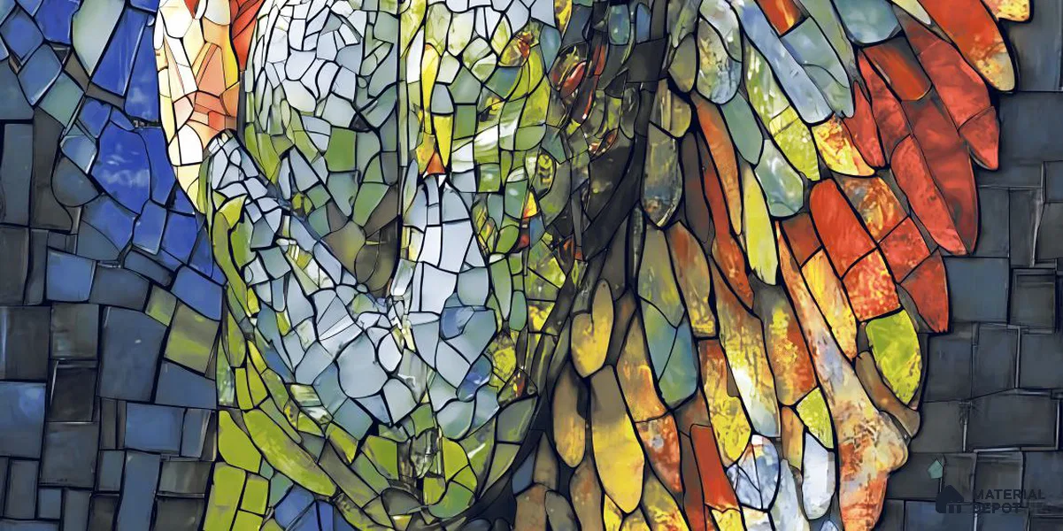 Faux Mosaic Mural Poster Wall Tile TL 12851 Brownie (A+B) 4 ft x 2 ft Glue Matt 4D Pro Finish Double Digital Vitrified Tile - 9 mm | (Order Set 1 & 2 Given Below For Full Frame)