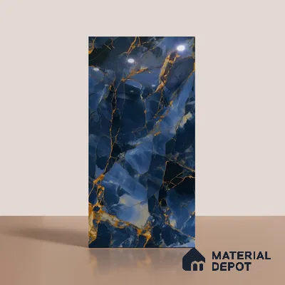 Marble Look TL 08517 Blue Winter 4 ft x 2 ft Vitrified High Gloss Finish - 8 mm | Random 4