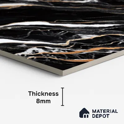 Marble Look TL 08522 Shimla Gold 4 ft x 2 ft Vitrified High Gloss Finish - 8 mm | Random 4