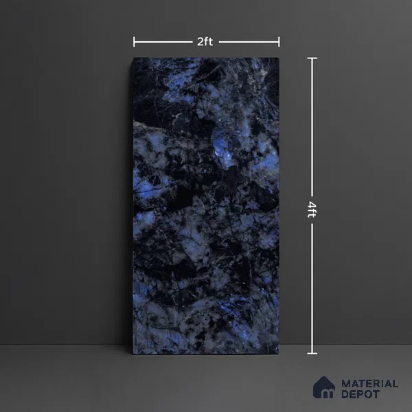 Marble Look TL 08523 Shine Azul 4 ft x 2 ft Vitrified High Gloss Finish - 8 mm | Random 4