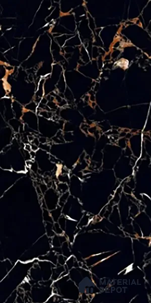 Marble Look TL 08524 Twilight Black 4 ft x 2 ft Vitrified High Gloss Finish - 8 mm | Random 3