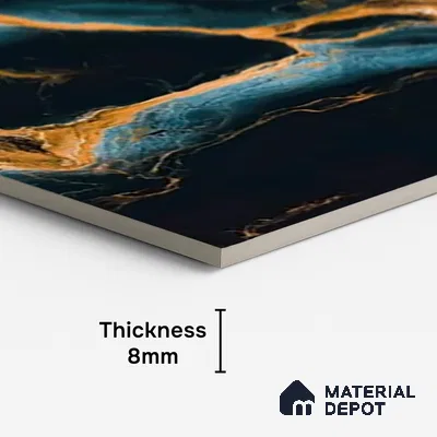 Marble Look TL 08519 Imole Grace 4 ft x 2 ft Vitrified High Gloss Finish - 8 mm | Random 5