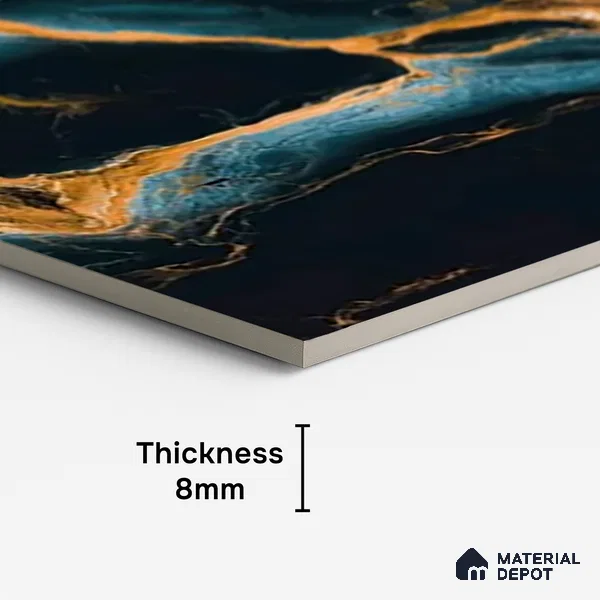Marble Look TL 08519 Imole Grace 4 ft x 2 ft Vitrified High Gloss Finish - 8 mm | Random 5