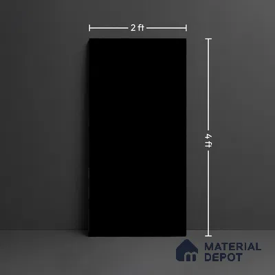 Plain Look TL 08526 Zed Black 4 ft x 2 ft Vitrified High Gloss Finish - 8 mm | Random 1