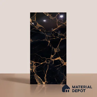 Marble Look TL 08518 Gold River 4 ft x 2 ft Vitrified High Gloss Finish - 8 mm | Random 4