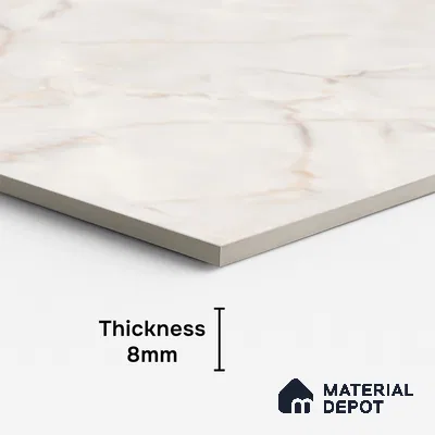 Marble Look TL 08514 Snech Bianco 4 ft x 2 ft Vitrified Matte Finish - 8 mm | Random 4