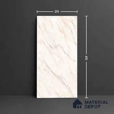Marble Look TL 08511 Jesko Bianco 4 ft x 2 ft Vitrified Matte Finish - 8 mm | Random 4