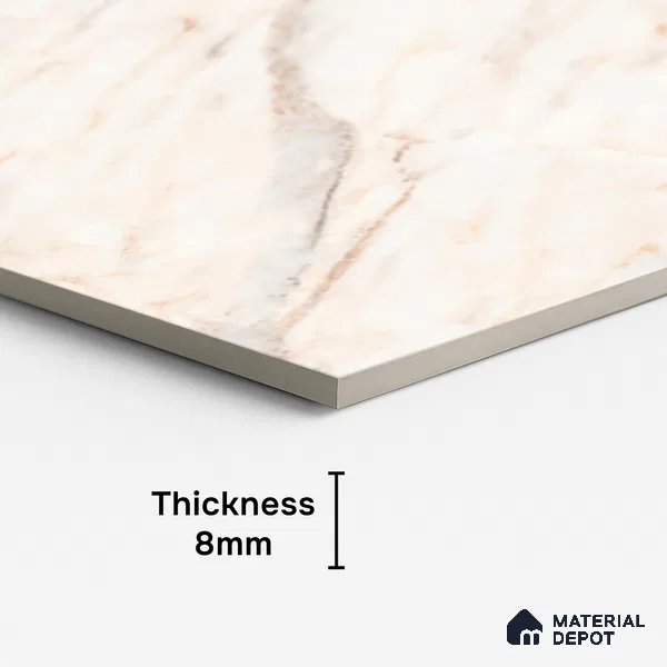 Marble Look TL 08511 Jesko Bianco 4 ft x 2 ft Vitrified Matte Finish - 8 mm | Random 4