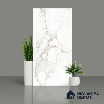 Marble Look TL 08510 Globell Natural 4 ft x 2 ft Vitrified Matte Finish - 8 mm | Random 4