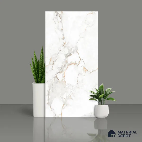 Marble Look TL 08510 Globell Natural 4 ft x 2 ft Vitrified Matte Finish - 8 mm | Random 4