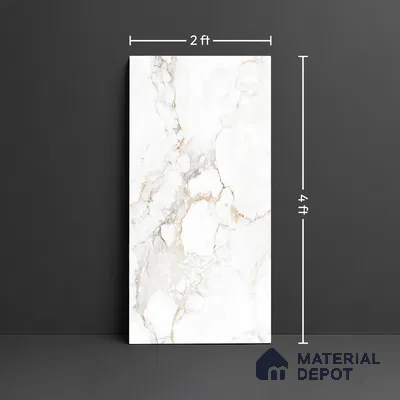 Marble Look TL 08510 Globell Natural 4 ft x 2 ft Vitrified Matte Finish - 8 mm | Random 4