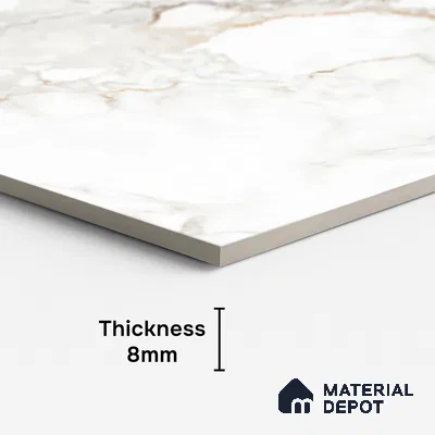 Marble Look TL 08510 Globell Natural 4 ft x 2 ft Vitrified Matte Finish - 8 mm | Random 4