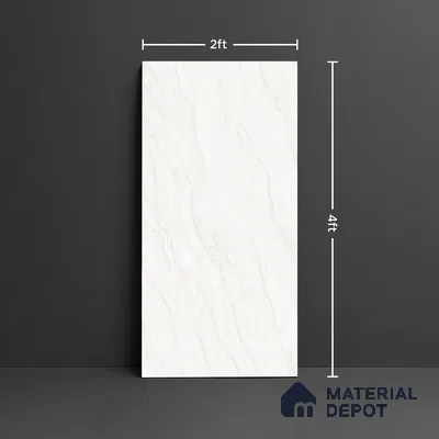 Marble Look TL 08512 Montera Bianco 4 ft x 2 ft Vitrified Matte Finish - 8 mm | Random 4