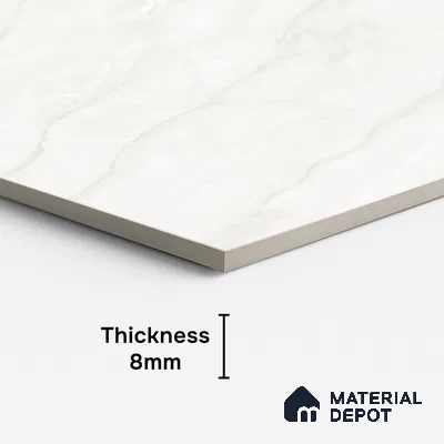 Marble Look TL 08512 Montera Bianco 4 ft x 2 ft Vitrified Matte Finish - 8 mm | Random 4