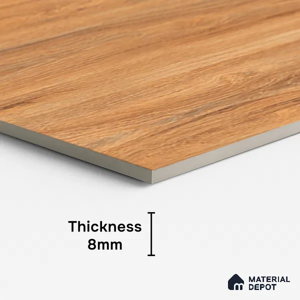 Wood Look TL 08515 Velvet Wood Beige 4 ft x 2 ft Vitrified Matte Finish - 8 mm | Random 4