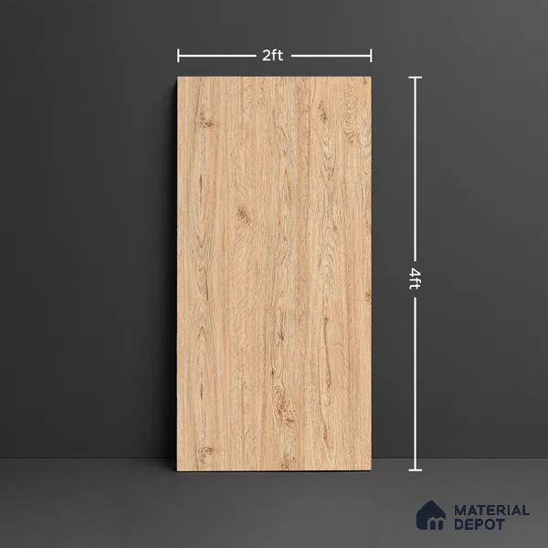 Wood Look TL 08509 Ebony Brown 4 ft x 2 ft Vitrified Matte Finish - 8 mm | Random 5