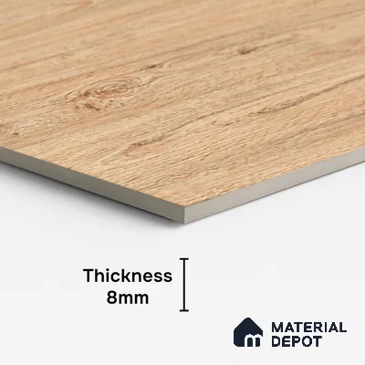 Wood Look TL 08509 Ebony Brown 4 ft x 2 ft Vitrified Matte Finish - 8 mm | Random 5