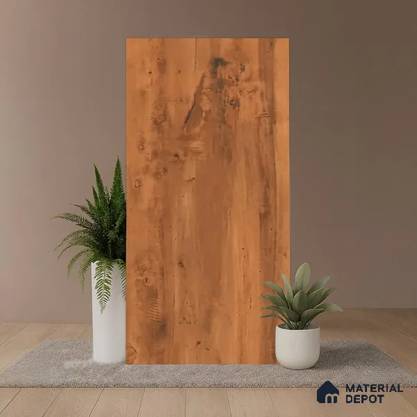 Wood Look TL 08525 Woodlem Brown 4 ft x 2 ft Vitrified Matte Finish - 8 mm | Random 4