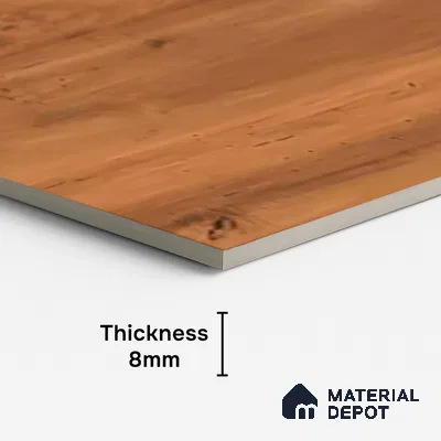 Wood Look TL 08525 Woodlem Brown 4 ft x 2 ft Vitrified Matte Finish - 8 mm | Random 4