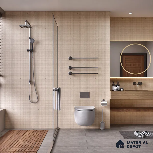 Highlighter Wall Tile TL 07494 B Chipsem Crema Decor 4 ft x 2 ft Cream Vitrified Matte Finish Decor Tile - 9 mm | Suitable For Bathroom, Accent/Feature Wall, Dining Area