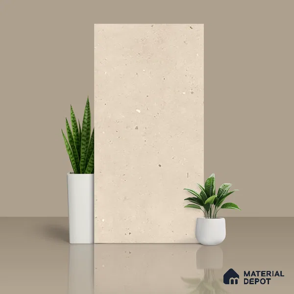 Plain Wall & Floor Tile TL 07494 Chipsem Crema 4 ft x 2 ft Cream Vitrified Matte Finish Plain Tile - 9 mm | Ideal for Living Room, Bathroom, Kitchen