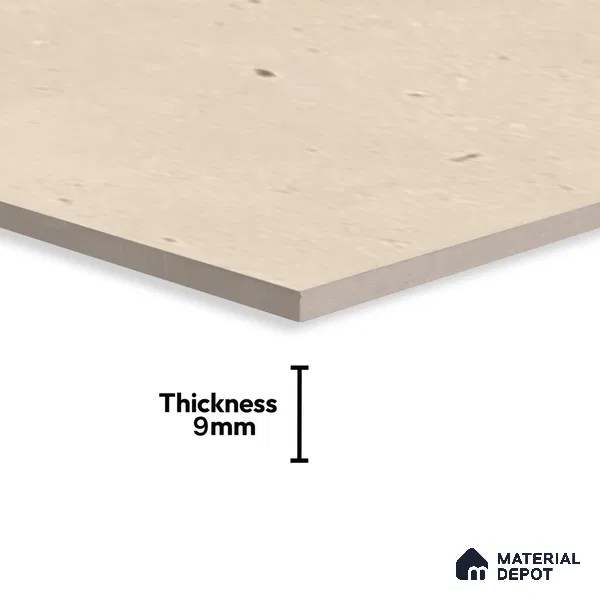 Plain Wall & Floor Tile TL 07494 Chipsem Crema 4 ft x 2 ft Cream Vitrified Matte Finish Plain Tile - 9 mm | Ideal for Living Room, Bathroom, Kitchen