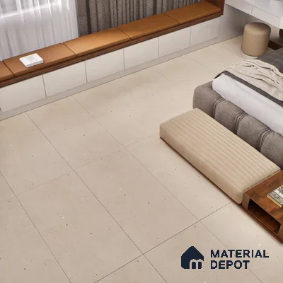 Plain Wall & Floor Tile TL 07494 Chipsem Crema 4 ft x 2 ft Cream Vitrified Matte Finish Plain Tile - 9 mm | Ideal for Living Room, Bathroom, Kitchen