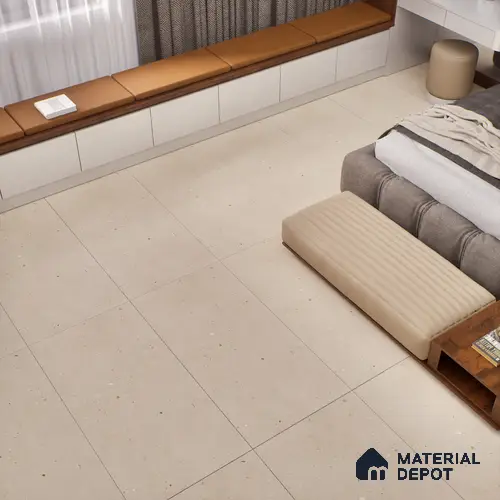 Plain Wall & Floor Tile TL 07494 Chipsem Crema 4 ft x 2 ft Cream Vitrified Matte Finish Plain Tile - 9 mm | Ideal for Living Room, Bathroom, Kitchen
