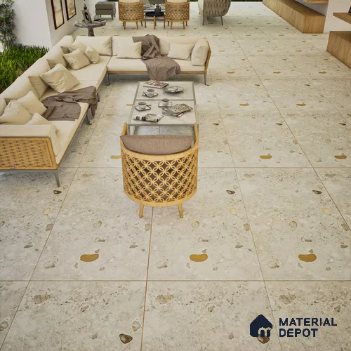 Stone Wall & Floor Tile TL 07495 Exotic Stone Blanco 4 ft x 2 ft Grey Vitrified Matte Finish Tile - 9 mm | Ideal for Living Room, Bathroom, Kitchen