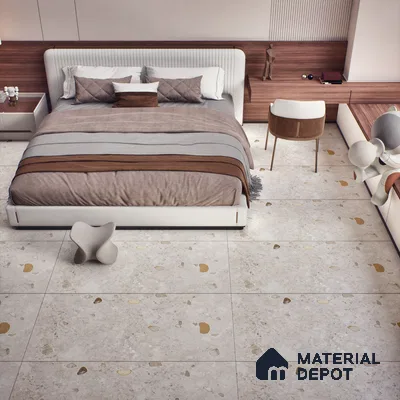 Stone Wall & Floor Tile TL 07495 Exotic Stone Blanco 4 ft x 2 ft Grey Vitrified Matte Finish Tile - 9 mm | Ideal for Living Room, Bathroom, Kitchen (Sample)