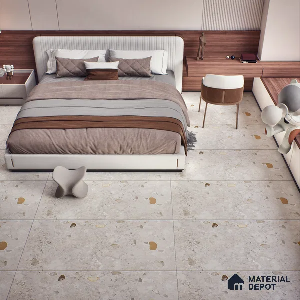 Stone Wall & Floor Tile TL 07495 Exotic Stone Blanco 4 ft x 2 ft Grey Vitrified Matte Finish Tile - 9 mm | Ideal for Living Room, Bathroom, Kitchen (Sample)