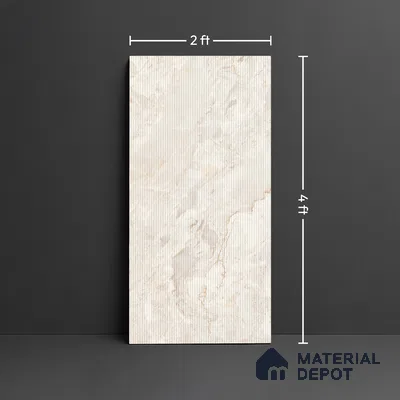 Stone Look Wall & Floor Tile TL 10143 B Ceilo Beige Decor 4 ft x 2 ft Vitrified Matte Finish - 9 mm