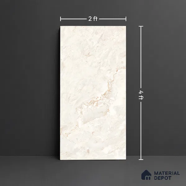 Marble Look Wall & Floor Tile TL 10143 Cielo Beige 4 ft x 2 ft Vitrified Matte Finish - 9 mm