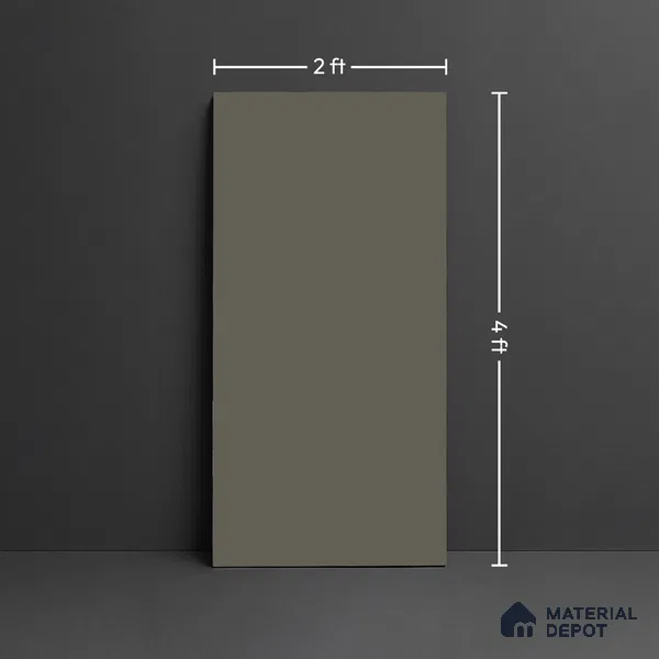 Plain Look Wall & Floor Tile TL 10144 B Crystal Dark Grey 4 ft x 2 ft Vitrified Matte Finish - 9 mm