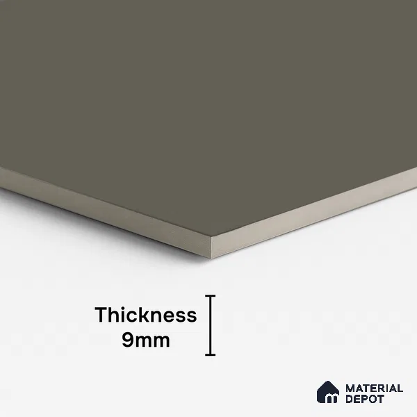 Plain Look Wall & Floor Tile TL 10144 B Crystal Dark Grey 4 ft x 2 ft Vitrified Matte Finish - 9 mm