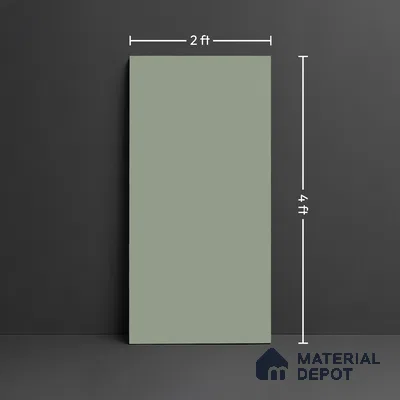 Plain Look Wall & Floor Tile TL 10144 D Crystal Olive 4 ft x 2 ft Vitrified Matte Finish - 9 mm