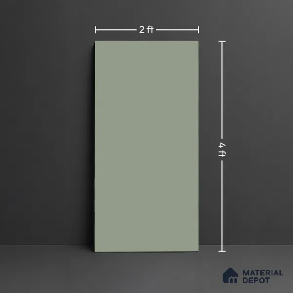 Plain Look Wall & Floor Tile TL 10144 D Crystal Olive 4 ft x 2 ft Vitrified Matte Finish - 9 mm