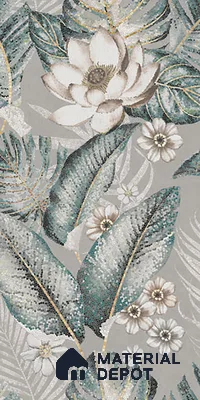Tropical Wall Tile TL 08099 B Miles Verde Decor A 4 ft x 2 ft Vitrified Matte Finish - 9 mm | Suitable for Bathroom, Accent/Feature Wall, Foyer