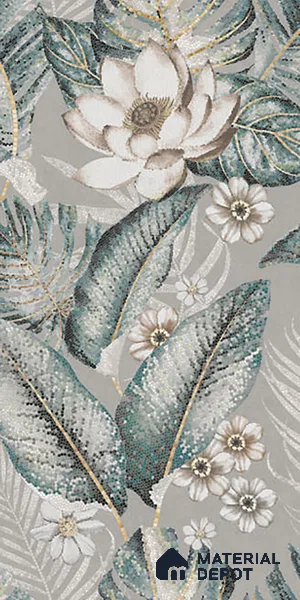 Tropical Wall Tile TL 08099 B Miles Verde Decor A 4 ft x 2 ft Vitrified Matte Finish - 9 mm | Suitable for Bathroom, Accent/Feature Wall, Foyer