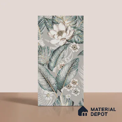 Tropical Wall Tile TL 08099 B Miles Verde Decor A 4 ft x 2 ft Vitrified Matte Finish - 9 mm | Suitable for Bathroom, Accent/Feature Wall, Foyer