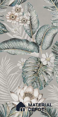 Tropical Wall Tile TL 08099 C Miles Verde Decor B 4 ft x 2 ft Vitrified Matte Finish - 9 mm | Suitable for Bathroom, Accent/Feature Wall, Foyer