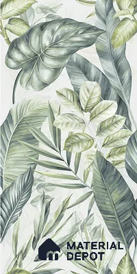 Tropical Wall Tile TL 08105 B Syria Olive Decor Endless 4 ft x 2 ft Vitrified Matte Finish - 9 mm | 4 Random Design | Suitable for Bathroom, Accent/Feature Wall, Foyer