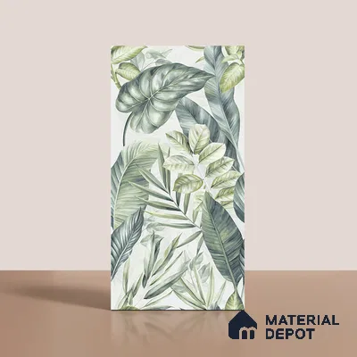Tropical Wall Tile TL 08105 B Syria Olive Decor Endless 4 ft x 2 ft Vitrified Matte Finish - 9 mm | 4 Random Design | Suitable for Bathroom, Accent/Feature Wall, Foyer