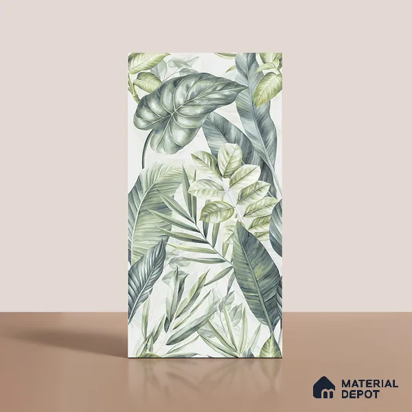 Tropical Wall Tile TL 08105 B Syria Olive Decor Endless 4 ft x 2 ft Vitrified Matte Finish - 9 mm | 4 Random Design | Suitable for Bathroom, Accent/Feature Wall, Foyer