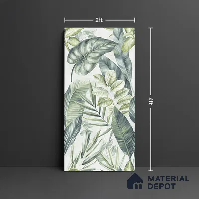 Tropical Wall Tile TL 08105 B Syria Olive Decor Endless 4 ft x 2 ft Vitrified Matte Finish - 9 mm | 4 Random Design | Suitable for Bathroom, Accent/Feature Wall, Foyer