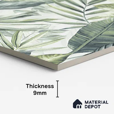 Tropical Wall Tile TL 08105 B Syria Olive Decor Endless 4 ft x 2 ft Vitrified Matte Finish - 9 mm | 4 Random Design | Suitable for Bathroom, Accent/Feature Wall, Foyer