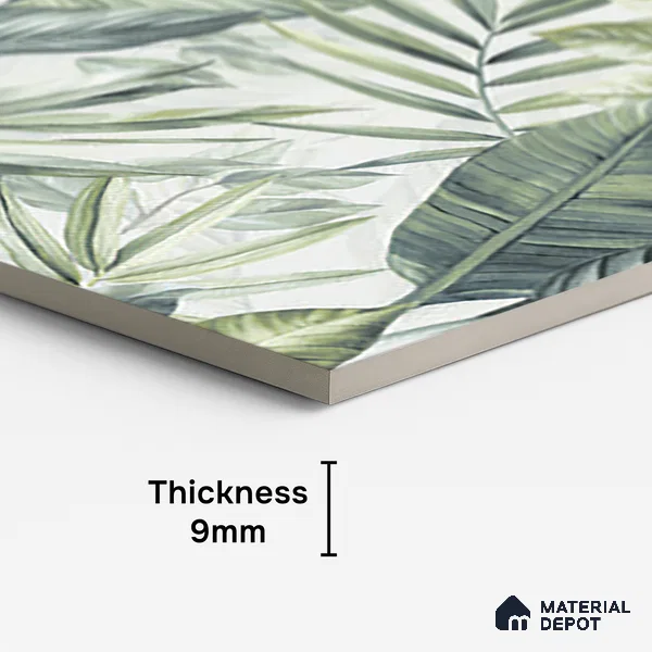 Tropical Wall Tile TL 08105 B Syria Olive Decor Endless 4 ft x 2 ft Vitrified Matte Finish - 9 mm | 4 Random Design | Suitable for Bathroom, Accent/Feature Wall, Foyer